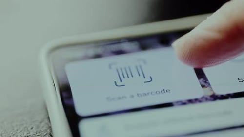 Scan a Barcode Option on Smartphone Screen
