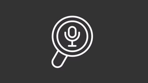 Animated Voice White Line Icon