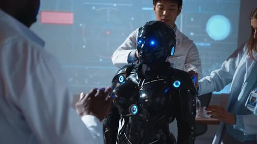 A Group is Actively Building a Robot in a Laboratory