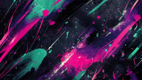 Grunge Neon Graffiti Brush Strokes Overlay