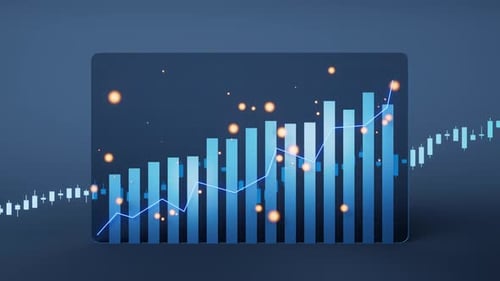 Statistical graph with finance concept