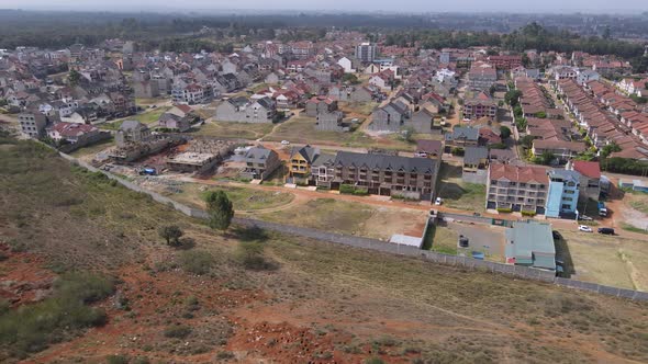 Modern housing estate at suburbs of Nairobi capital city of Kenya ...