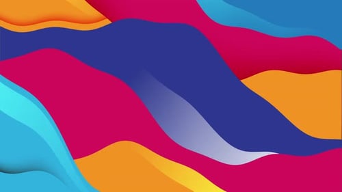 Colorful Fluid Abstract Waves Motion Background