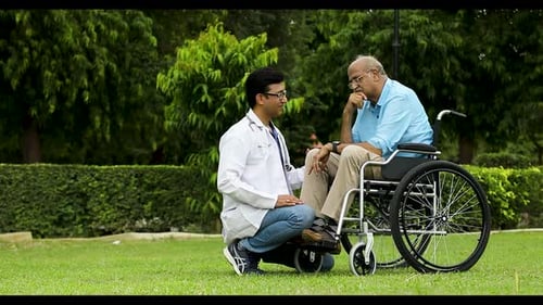 Video of patient on wheelchair and doctor in park