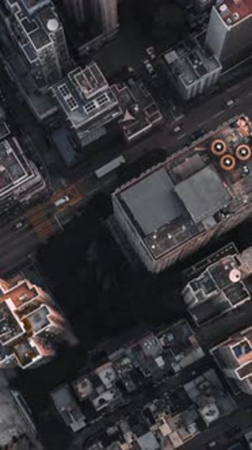 Vertical View Of Hong Kong Cityscape, China