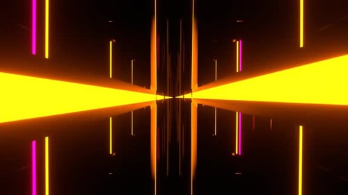 Pink And Yellow Fantastic Geometric Strobe Neon Frames Background Vj Loop In 4K