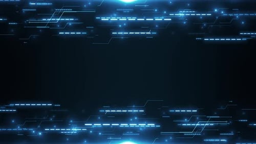 Cyber Pathway Business Corporate Technology Particles Tunnel Digital Background Loop