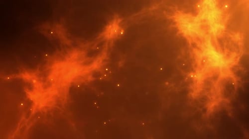 Fire ash burning abstract background. Scorched earth, flame, ashes, 4k video, seamless loop