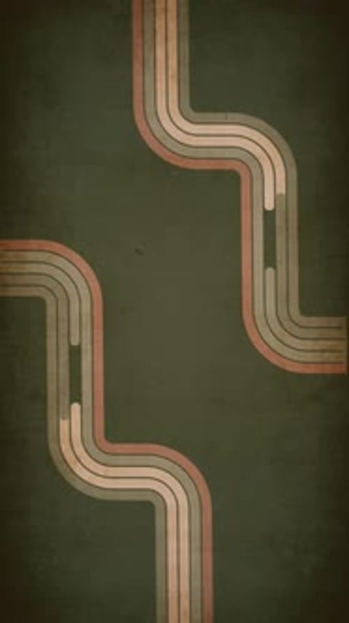 Retro Wavy Lines Abstract Motion Background Loop