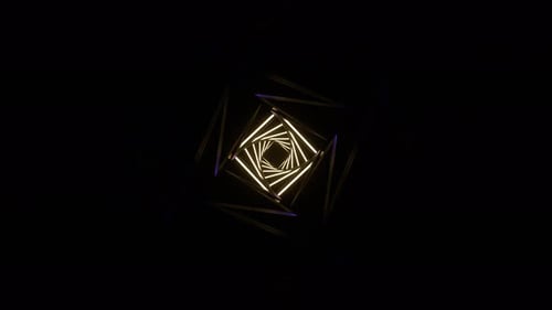 Yellow And Purple Neon Curve Background Vj Loop In 4K