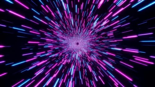 Logo sans soudure Warp Speed Light Rays Tunnel rose fluo et bleu