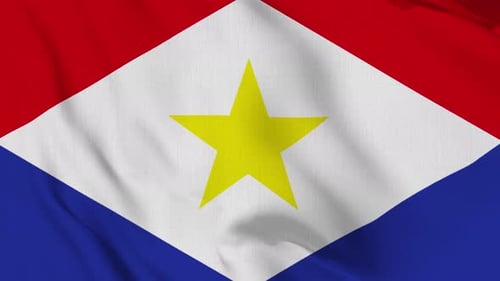 Saba Flag Waving Slowly Looped