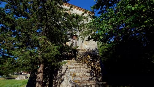 Tower of Guardians Stands Tall at the Entrance of Butrint's Ancient City, a Sentinel of Archaeologic