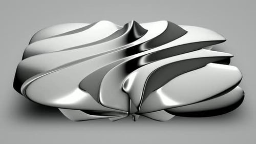 Abstract Fluid Metal Morphing Seamless Loop Background