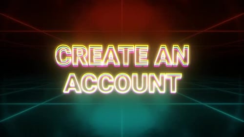 Create an account animation retro background