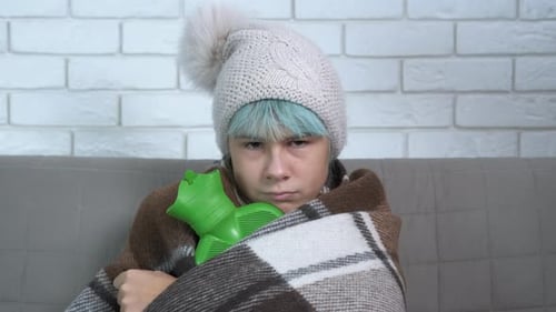 Sick Girl avec coussin chauffant