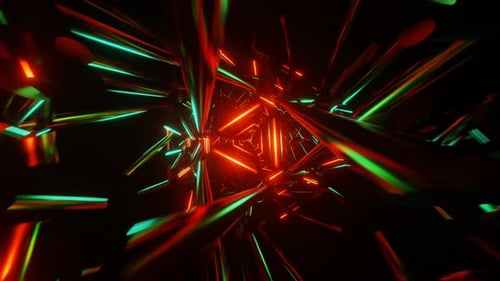 Dynamic Glowing Abstract Tunnel Loop Background