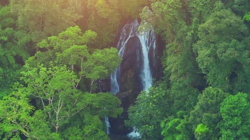 Drone's aerial view of Waterfall.