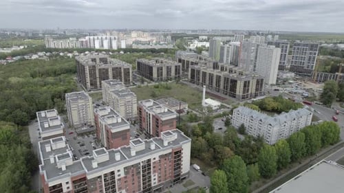 Aerial View of Residential Apartment Buildings