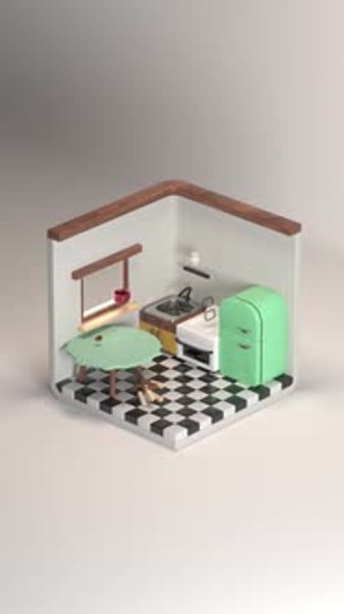 Isometric Kitchen Vertical