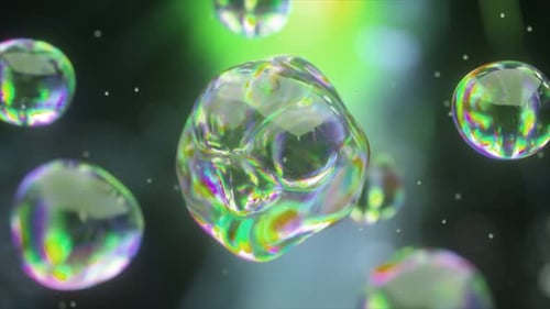 Dynamic Iridescent Fluid Shapes Background Animation