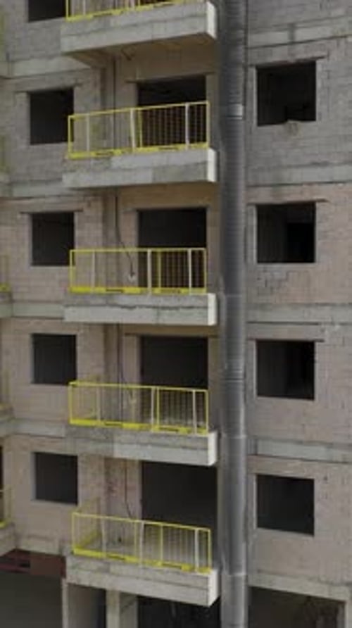 Vertical Drone View Organized Construction Materials with Clean Linear Patterns