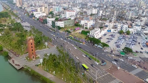 Timelapse of Haikou City Traffic in China
