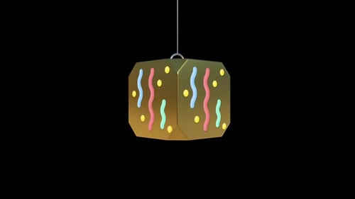 Golden Decorative Box Rotating and Breaking Animation