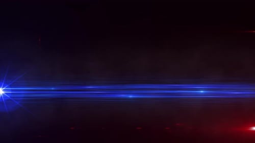 Realistic Blue Lens Flare Transition Light Effect Rays of Light Over Black Background Abstract