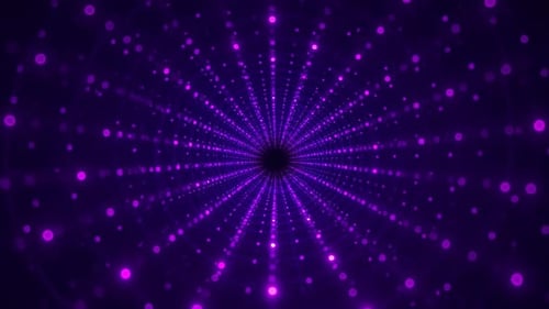 Cyberpunk Violet Bokeh Tunnel