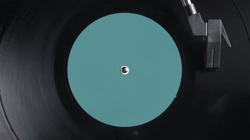 Close Up of a Vintage Retro Vinyl Record Rotating Old Fashioned Music Needle Gramophone ProRes