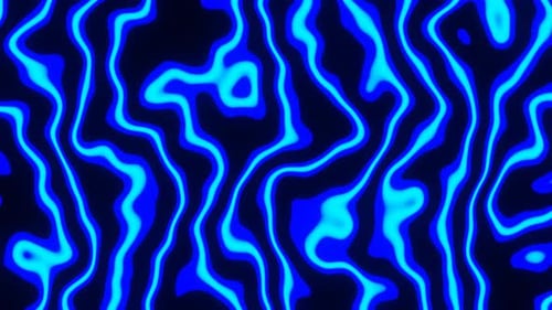 Dynamic Abstract Blue Neon Fluid Wavy Lines Motion Background