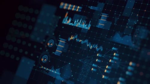 Digital Business Finance Data Analysis Background 3D Render