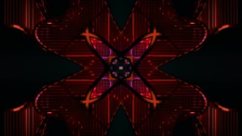 A Glowing 3D Neon Pattern Perfect for Dazzling VJ Loops and Event Visuals