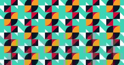 Fond de boucle abstrait psychédélique, motif géométrique animé moderne ou résolution d'arrière-plan