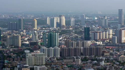 View of Bangkok Thailand from Mahanakhon King Tower