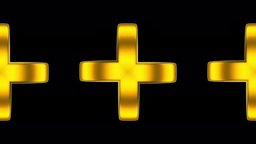 Seamless Gold Abstract Shapes Morphing Loop