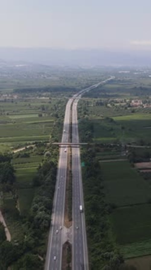 Traffic Car Drone Shot