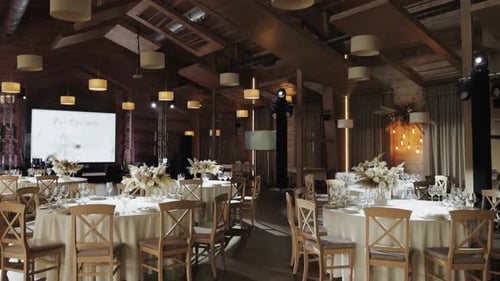 Wedding Reception Tablescape in Elegant Indoor Setting