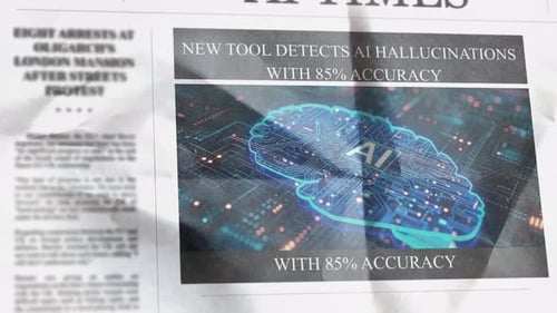 Animated AI Brain Graphic for Technology News