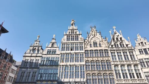 Historic Buildings in Grote Markt, Antwerp, Belgium