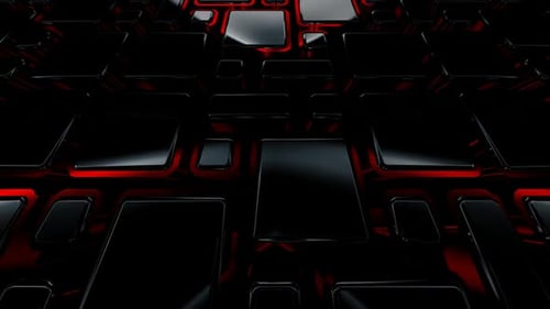 Fondo abstracto con elementos negros y rojos, forma, exclusivo, renderizado 3D, figura, diseño único
