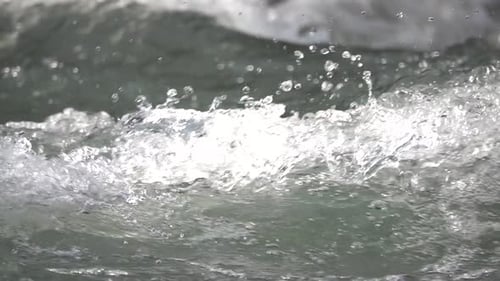 water Splashing in raging river, Close view