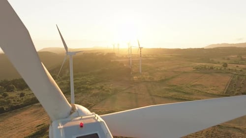 Wind Energy Farm on Tranquil Fields