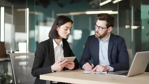 Business People Working Together in Modern Office