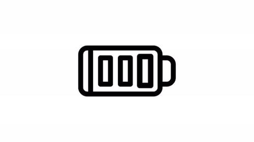 full battery line icon animation