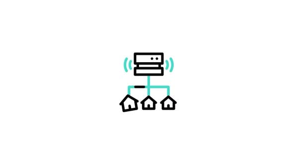 Flat Design Server Connecting Smart Home Network Animation, Elements ...