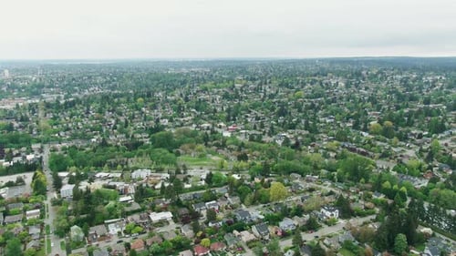 Seattle City Aerial View 4 K