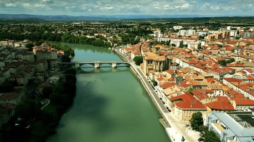 RomanssurIsere Cityscape in France