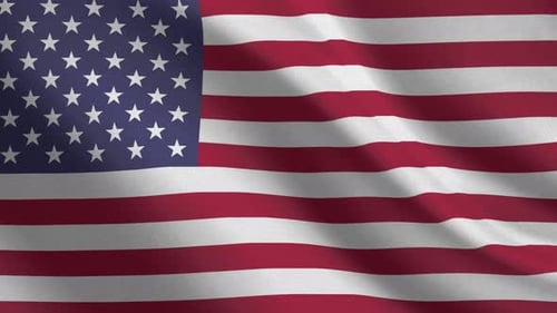 Waving American Flag Animation for Patriotic US Events